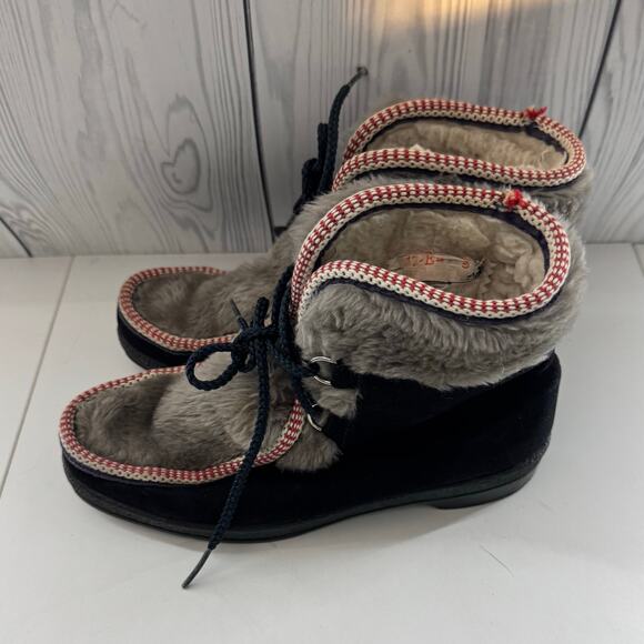Vintage Yodeler  Mukluk Faux Fur Sherpa Boots sz 7 Made In USA 1970 - Picture 3 of 8